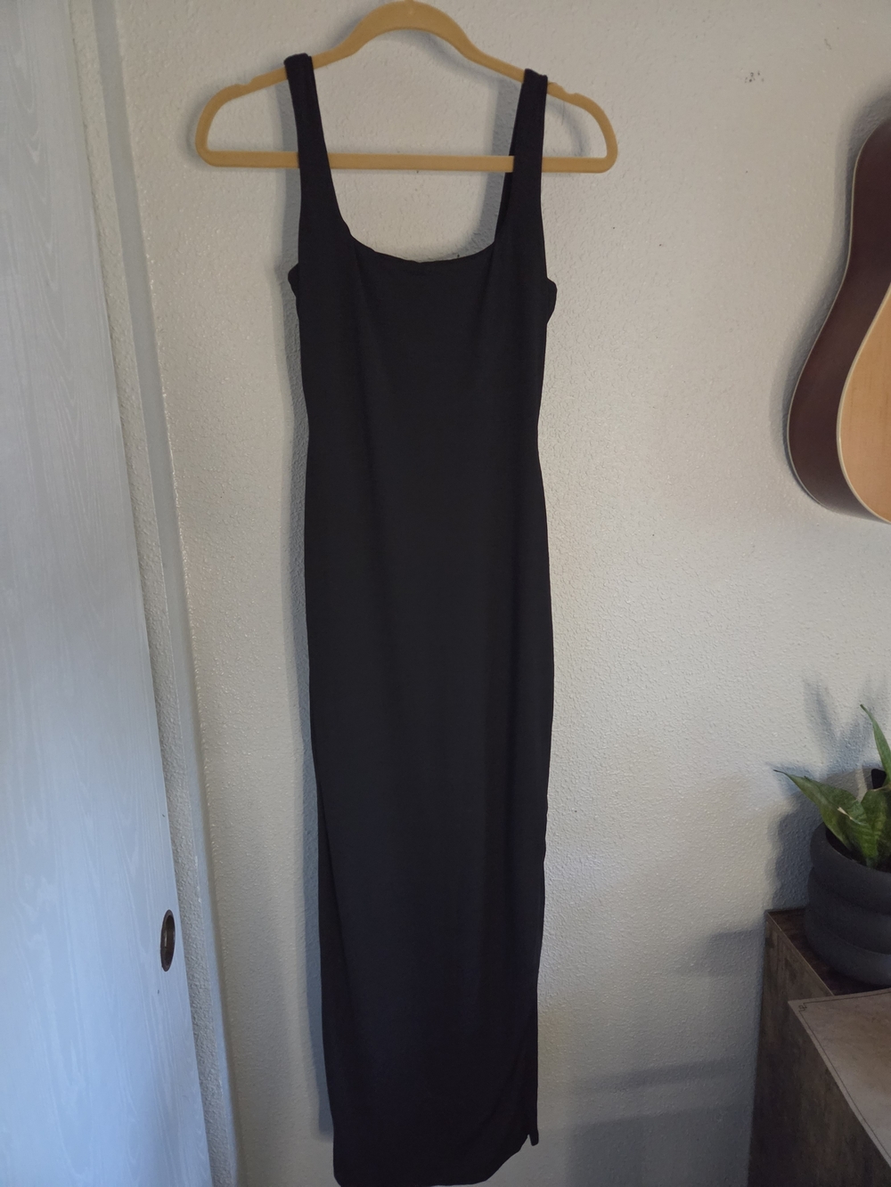 Princess Polly Black Square-Neck Maxi Slip Dress